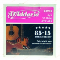 Струны для 12-ти струнной гитары D'ADDARIO EZ940 Light