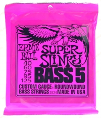 Струны для 5-ти/c бас гитары Ernie Ball 2824 Super Slinky