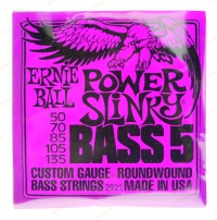 Струны для 5-ти/c бас гитары Ernie Ball 2821 Power Slinky