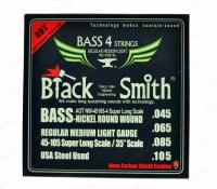 Струны для 4-х/c бас гитары Black Smith 45/105-SL
