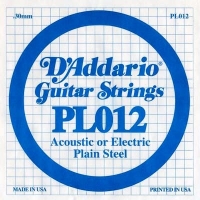 Одиночная струна для акуст/эл. гитары D`ADDARIO PL012