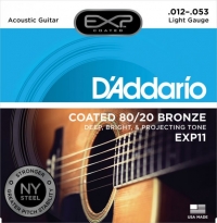 Струны для акустической гитары D'addario EXP11 Light