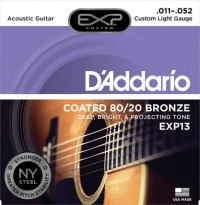 Струны для акустической гитары D'addario EXP13 Custom Light